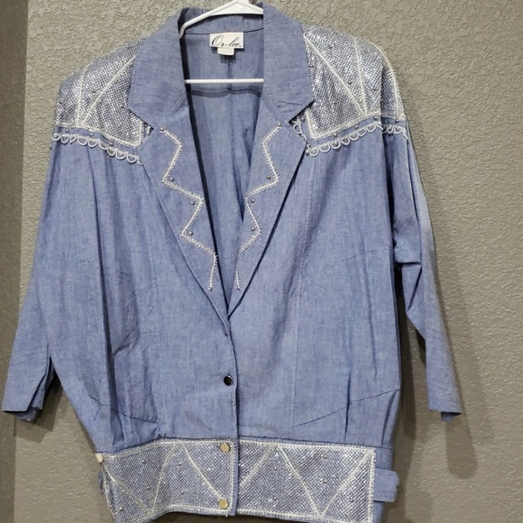 Or-Lee vintage chambray 2piece tank top and jacket - Picture 7 of 8